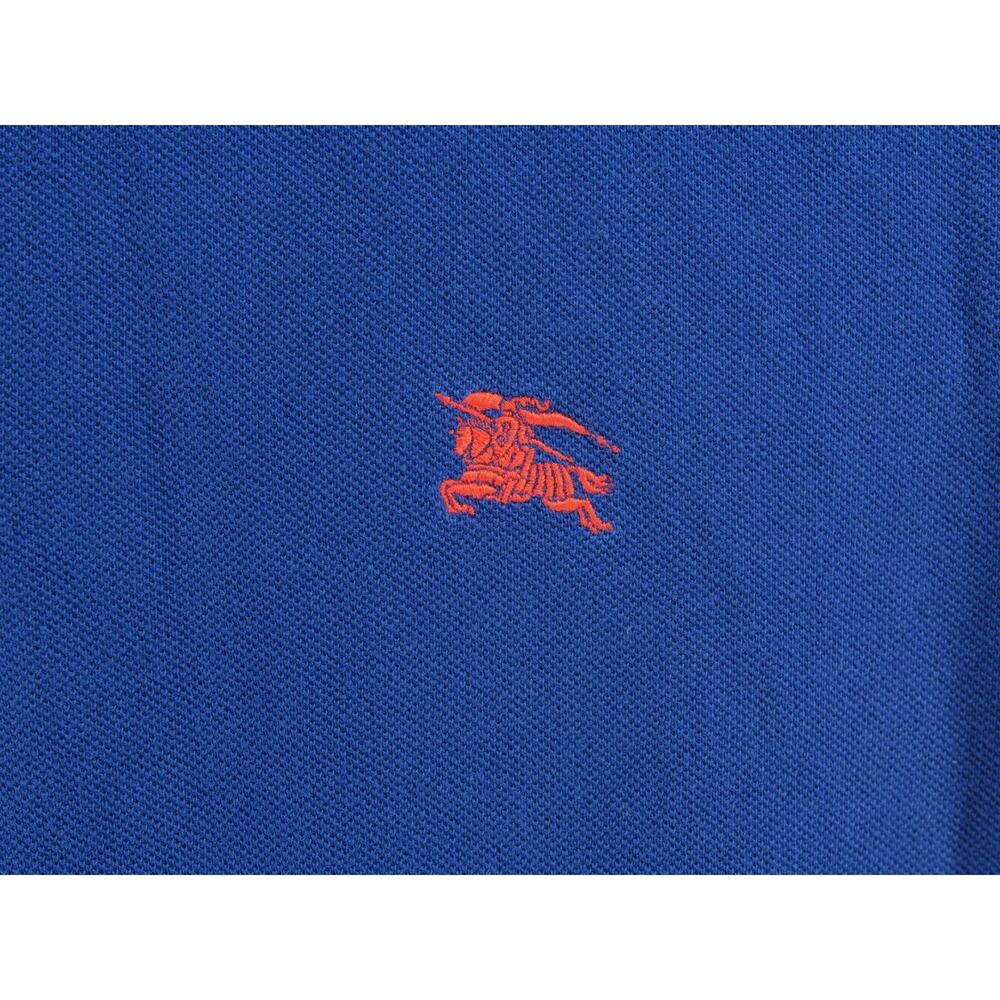 Burberry Brit Mens XXL 2XL Polo Shirt Blue Piqué Cotton Short Sleeve Casual - Picture 3 of 8